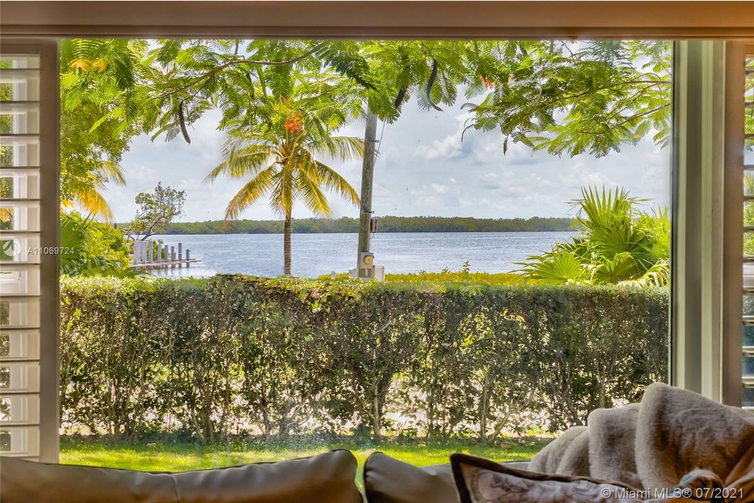 Window ViewEnjoy stunning Florida Bay views from your Living Room via the civic club across the street