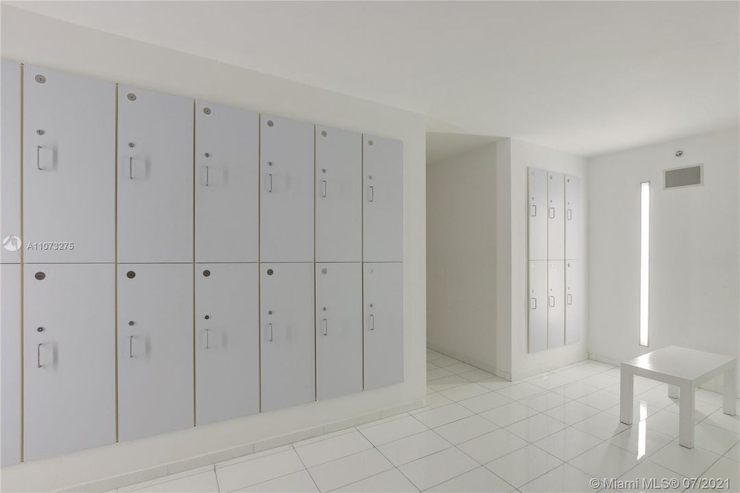 Lockers in the spa