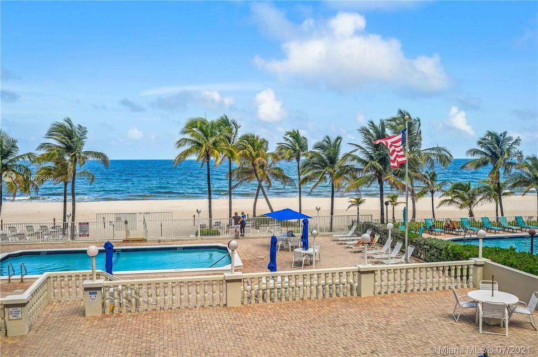 Oceanfront pool and beach access