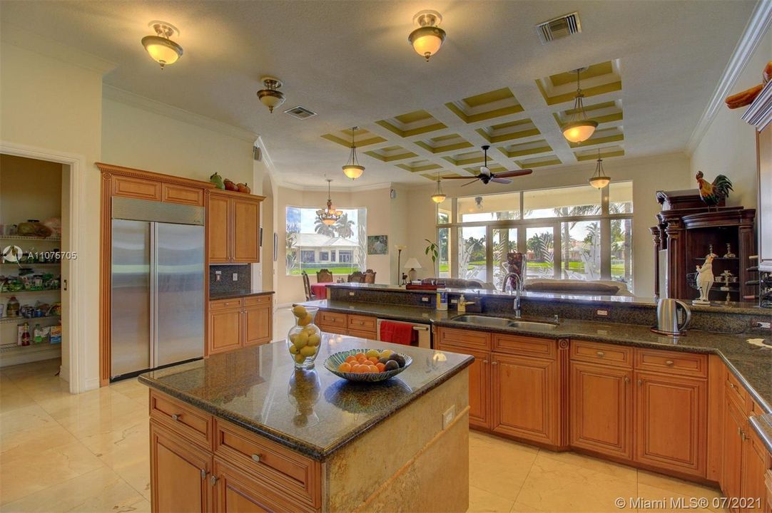 Open Kitchen to Family Rooom and Lake Views