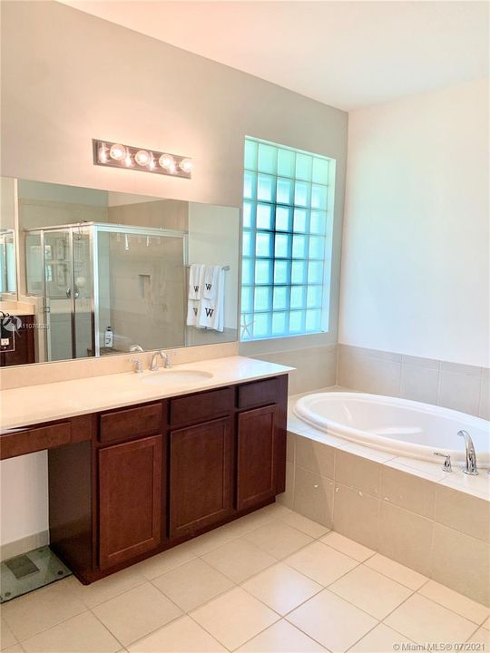 Master Suite Bath with Double Vanities