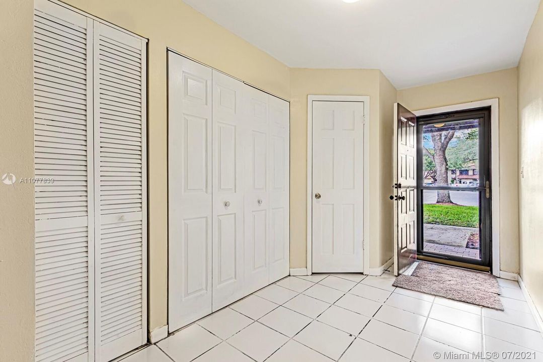 Foyer with plenty of closet space