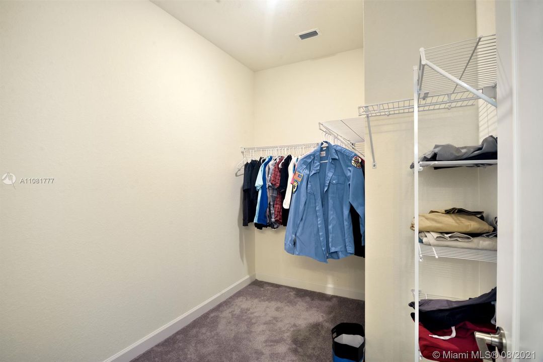 Master walk-in closet