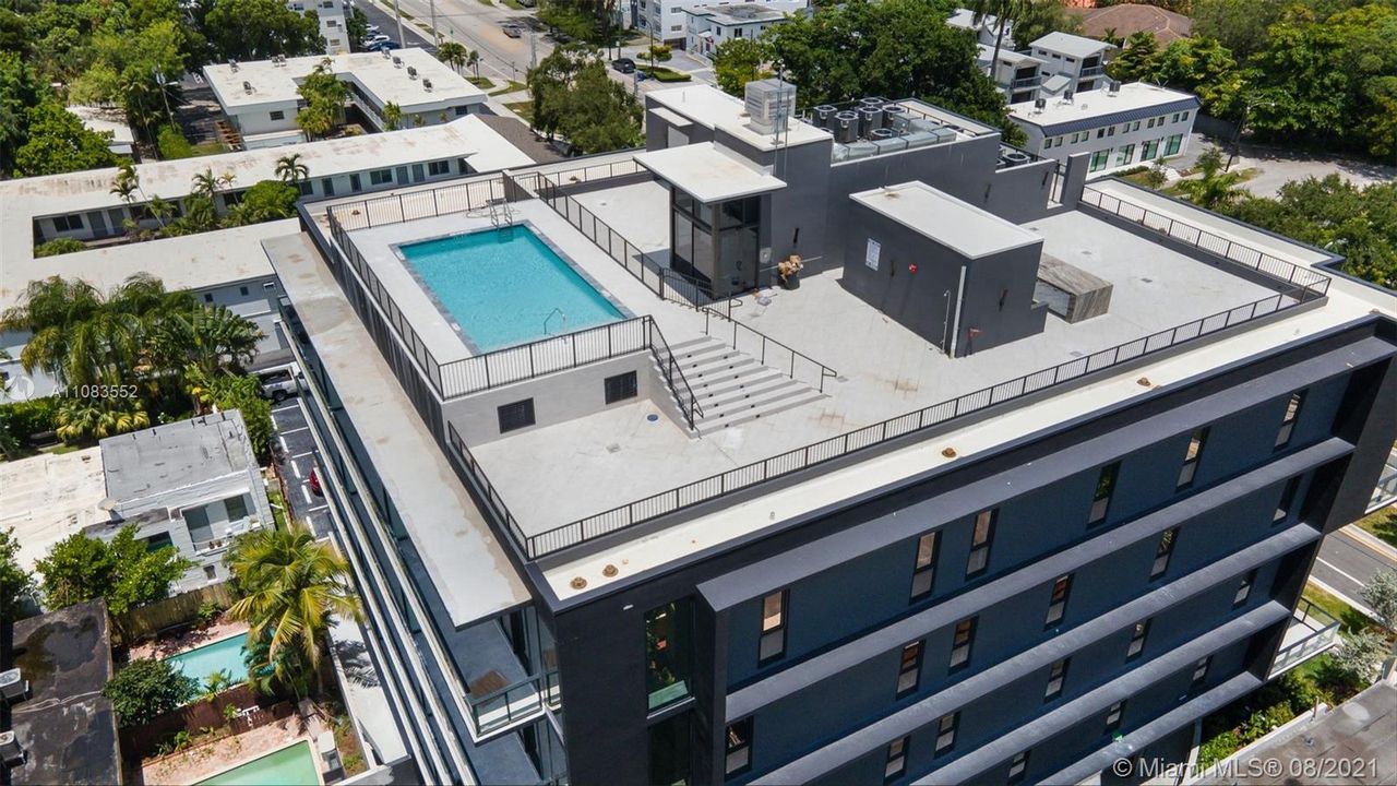 Rooftop pool and cabana area