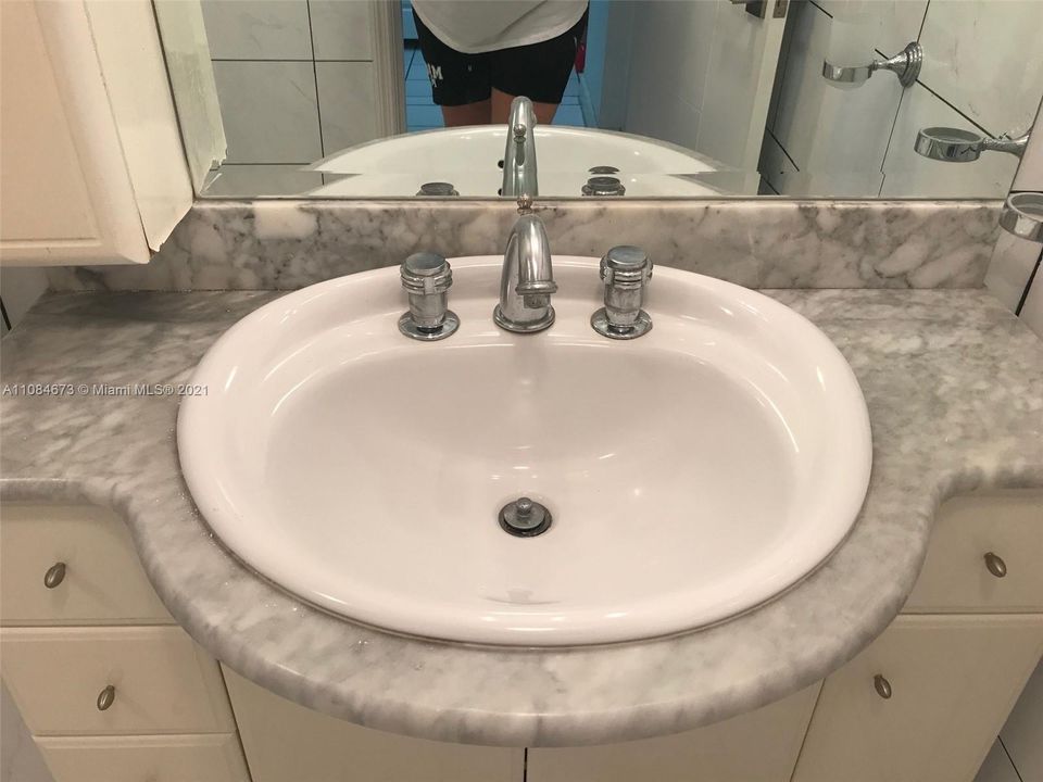 marble counter top and sink