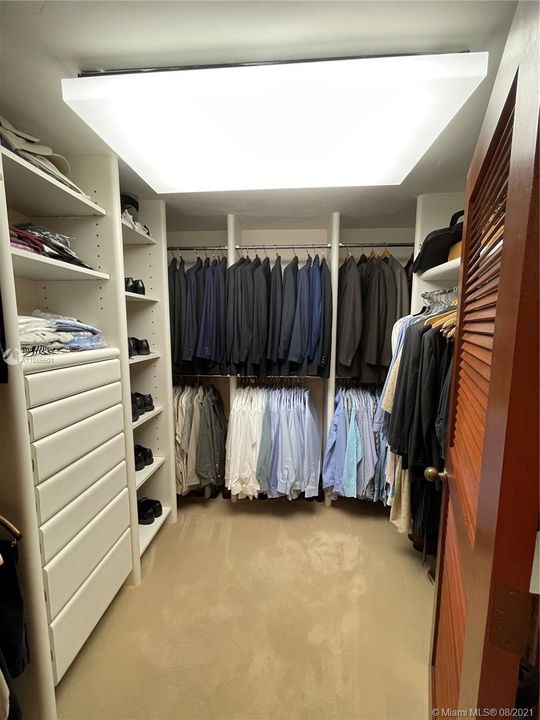 One of two primary closets
