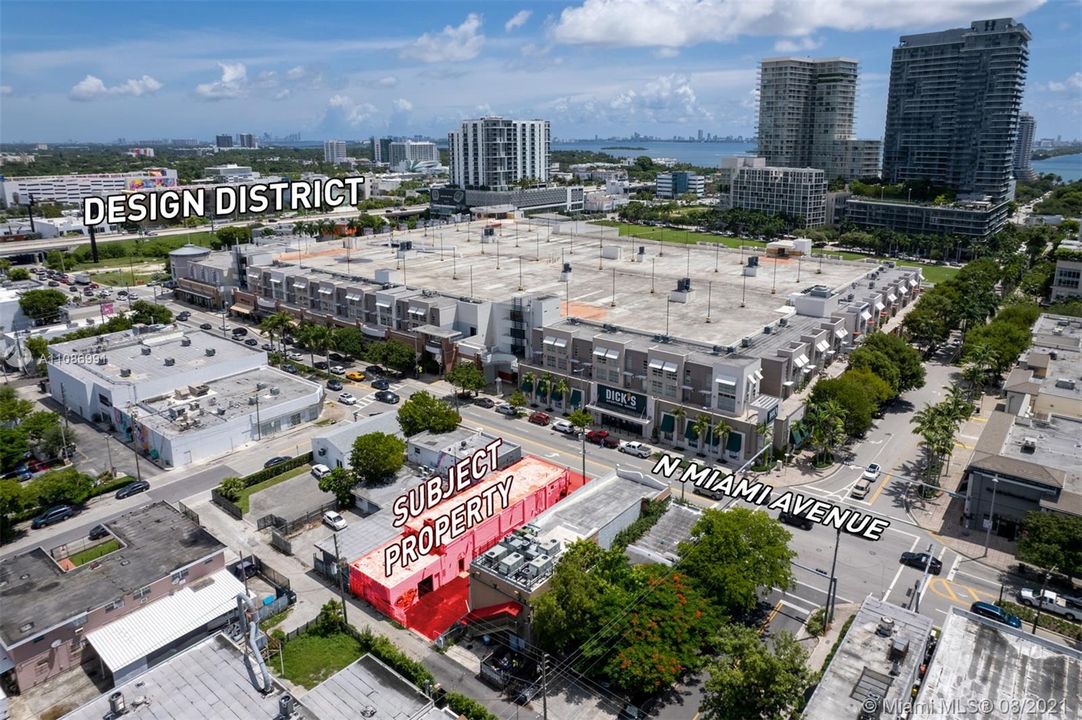 Aerial Showing Midtown & Design District