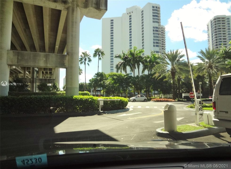 Entrance to Dock Parking Spaces