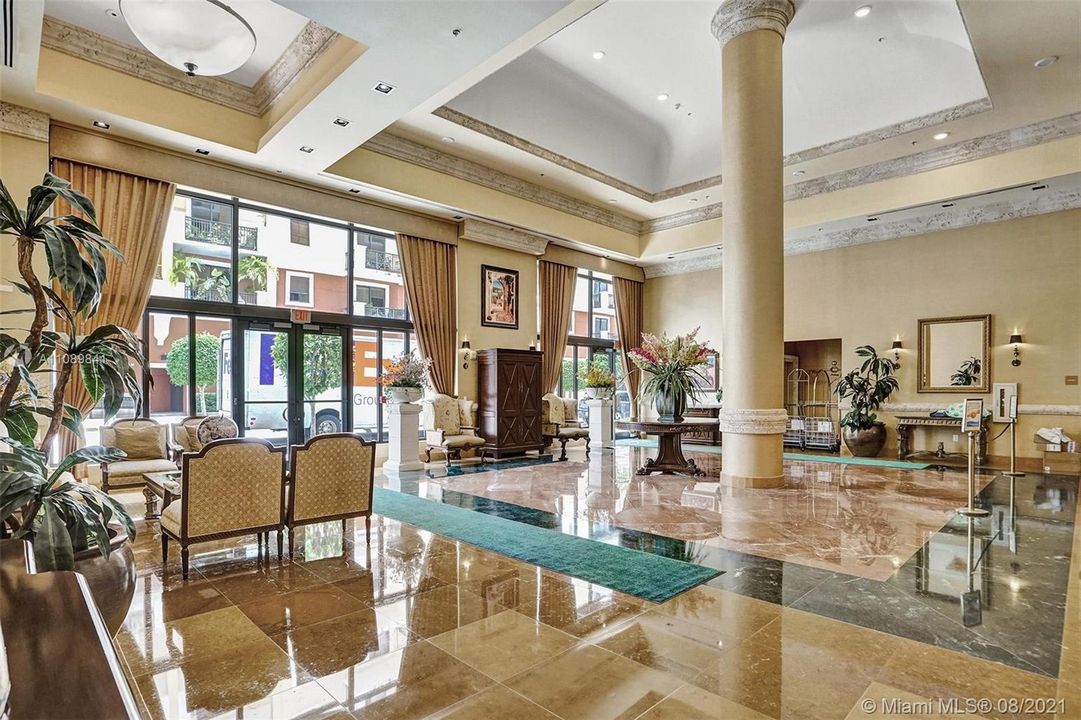 This exquisite lobby is manned 24-7 for your convenience.