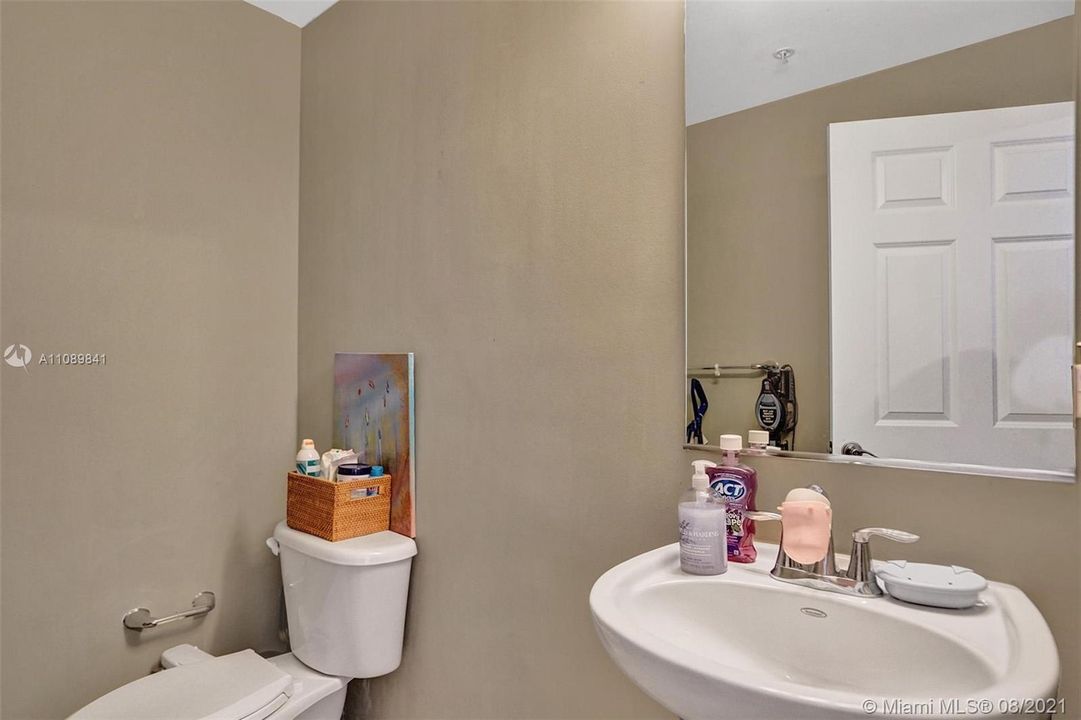 Enjoy the privacy of a 1/2 bath, powder room for your guests.
