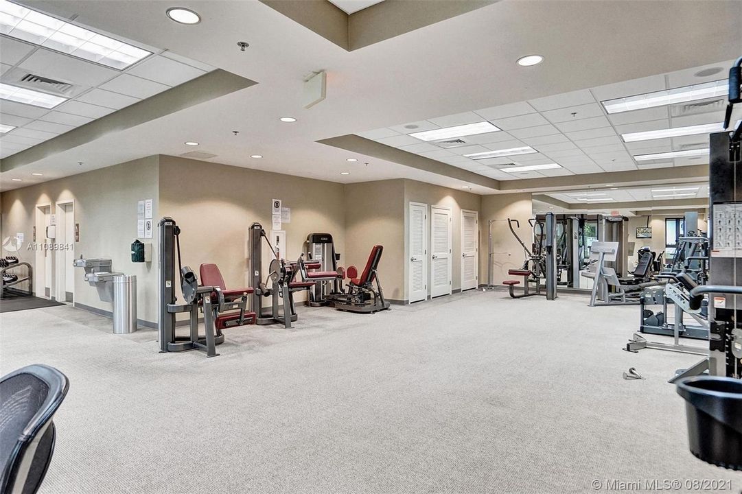 Well appointed gym has everything you need - and probably more.