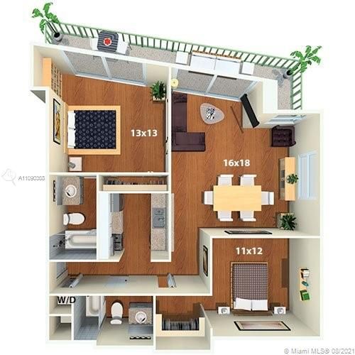 Recently Rented: $3,530 (2 beds, 2 baths, 1100 Square Feet)