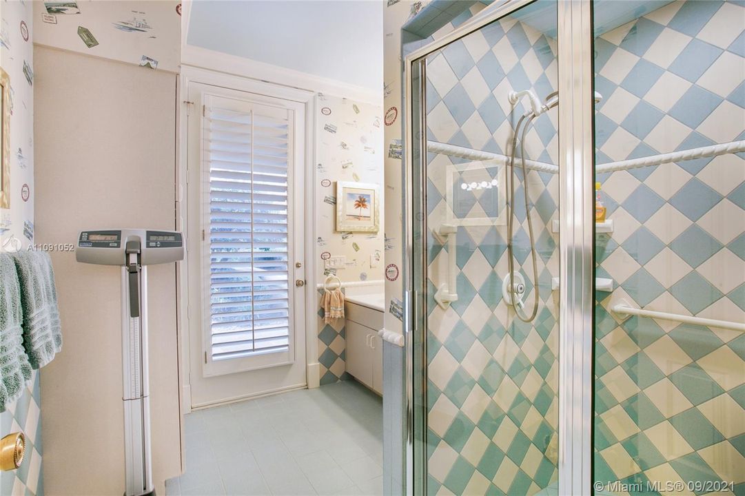 The 2nd Master bath off the pool and exercise room