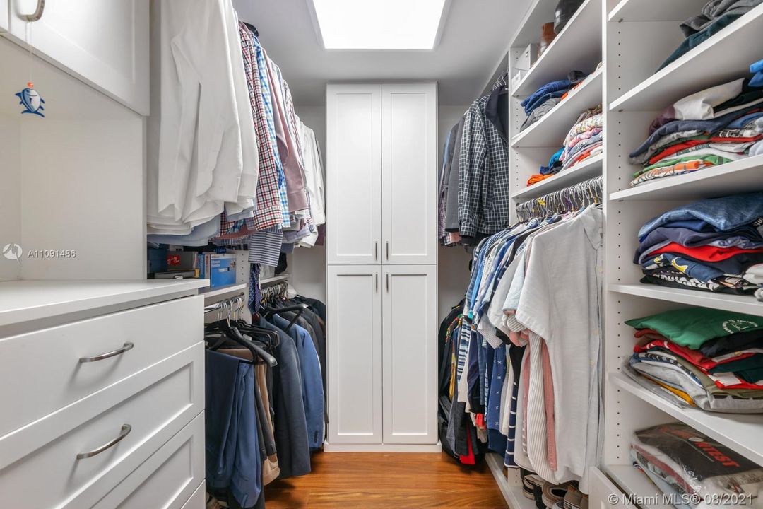 His closet