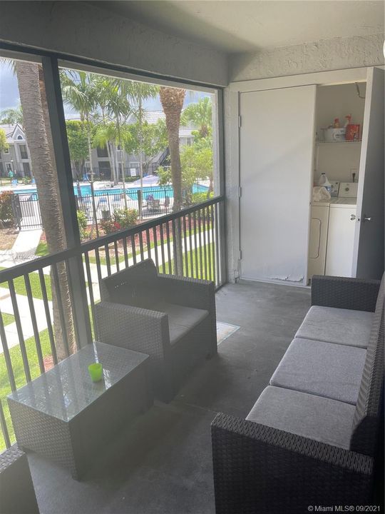 Balcony and laundry room