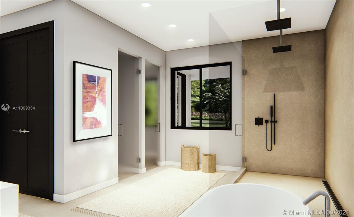 MASTER BATH W HIS AND HERS BATHROOM