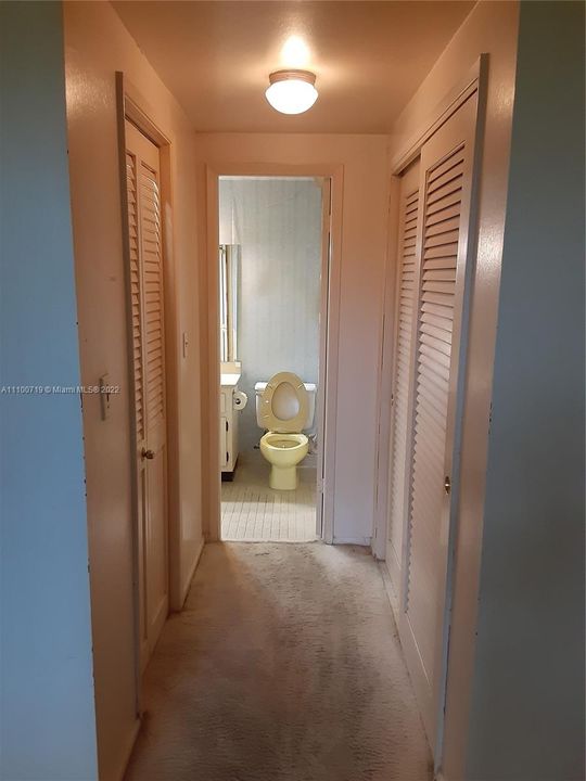 Actual hall to full bathroom