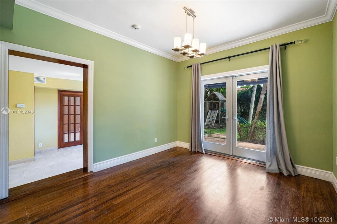 Dining Room with doors to the patio