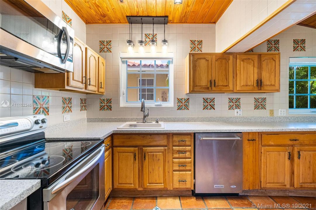 kitchen with brand new Corian countertops