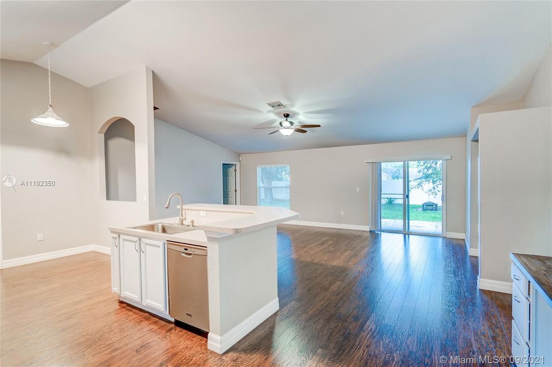 Open concept kitchen