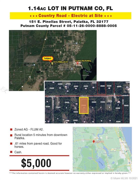 Recently Sold: $5,000 (1.14 acres)