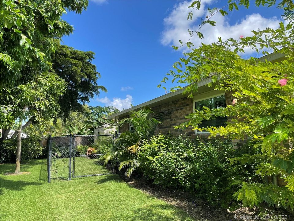 Fully fenced backyard