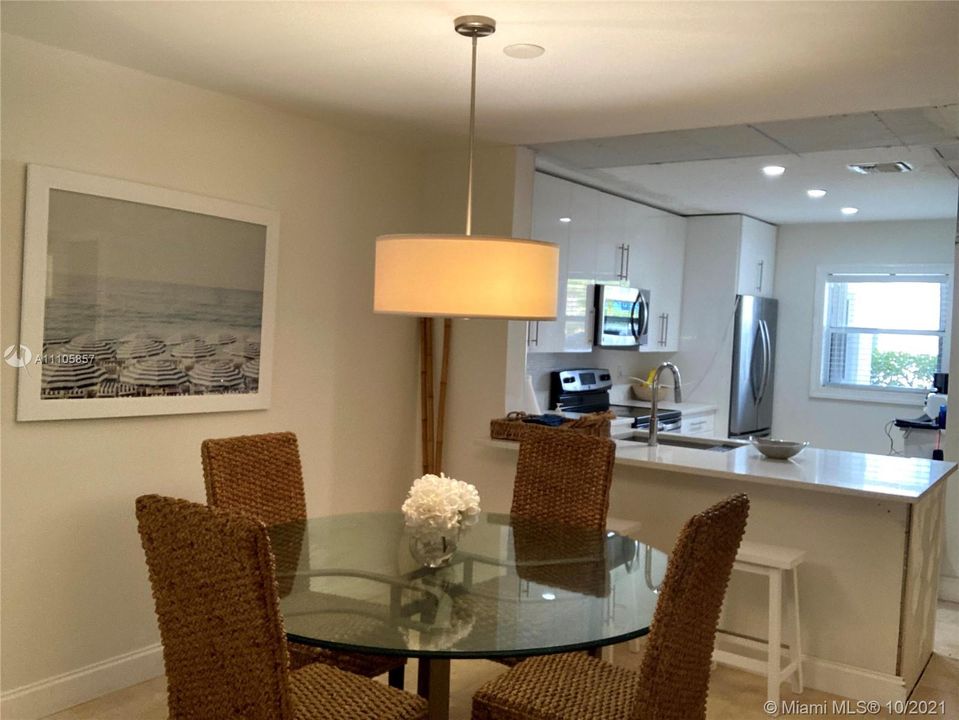 There are additional chairs for the dining room