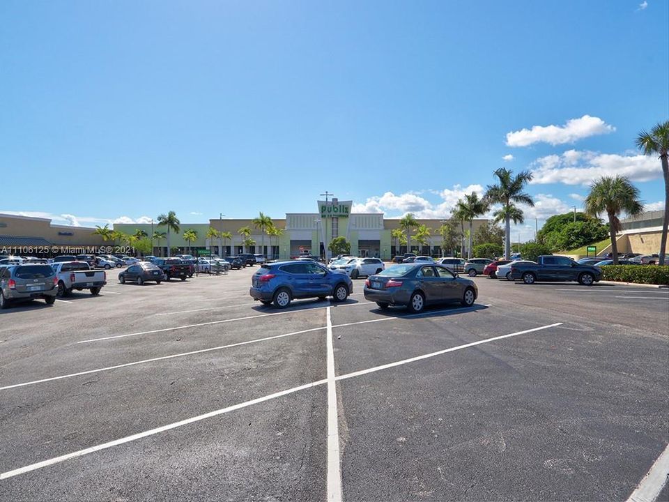 Publix surrounded by restaurants and shops