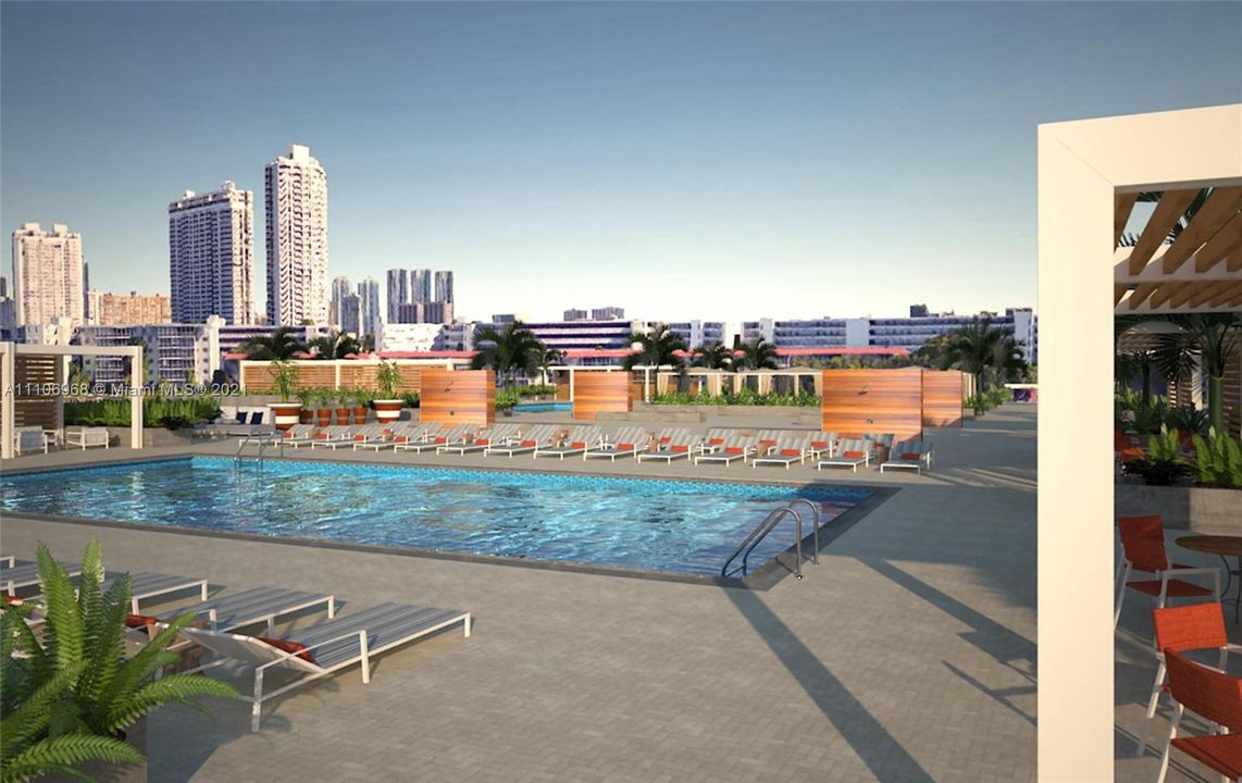 Pool Deck Rendering - different view