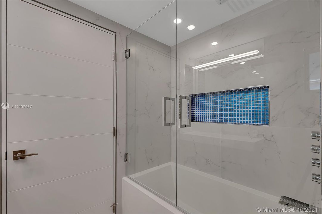 Soaker tub and shower in Master Bathroom