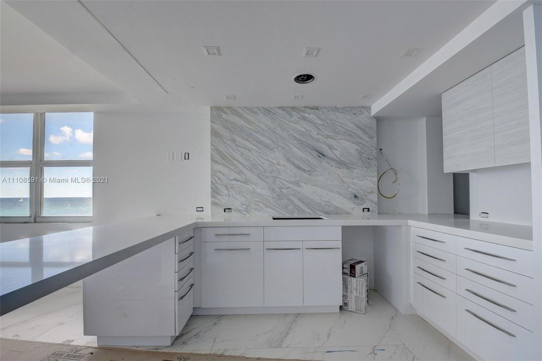 New Kitchen Almost Complete with Ocean View