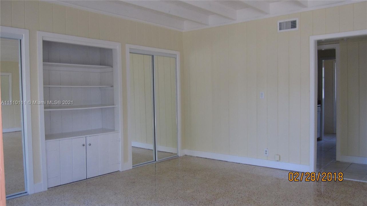 Dining Area with large closets and storage space.