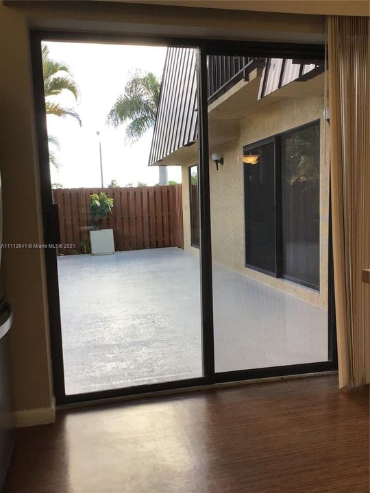 Courtyard view from Kitchen