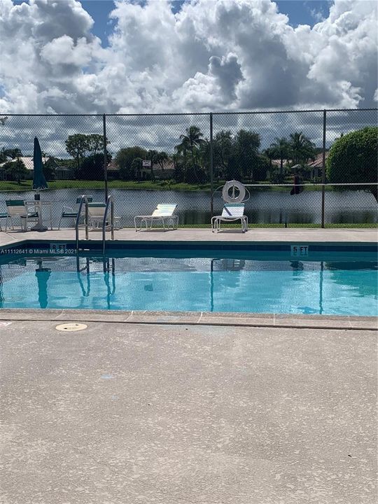 community pool across from property