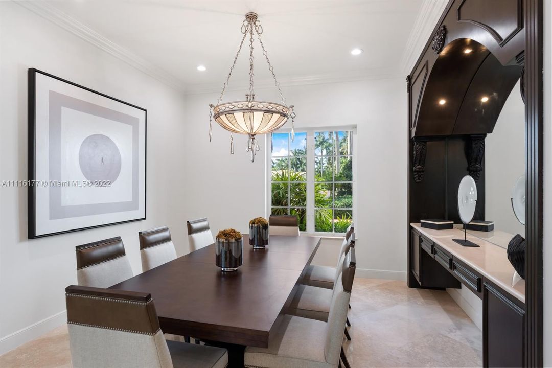 Formal Dining Room with Built-in