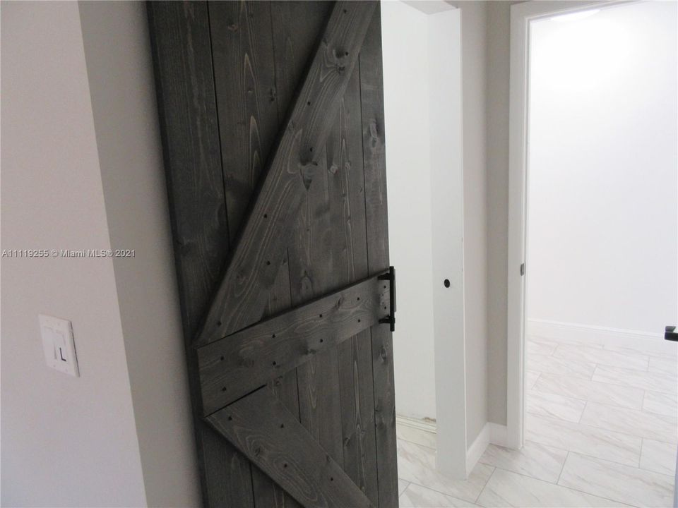 Barn Door for master bathroom