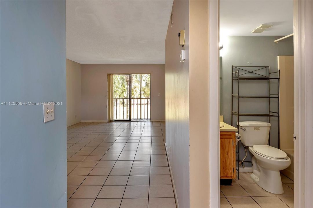 Entry View towards covered porch