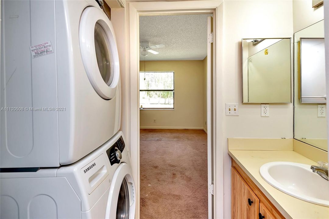 Washer and Dryer Master Bedroom