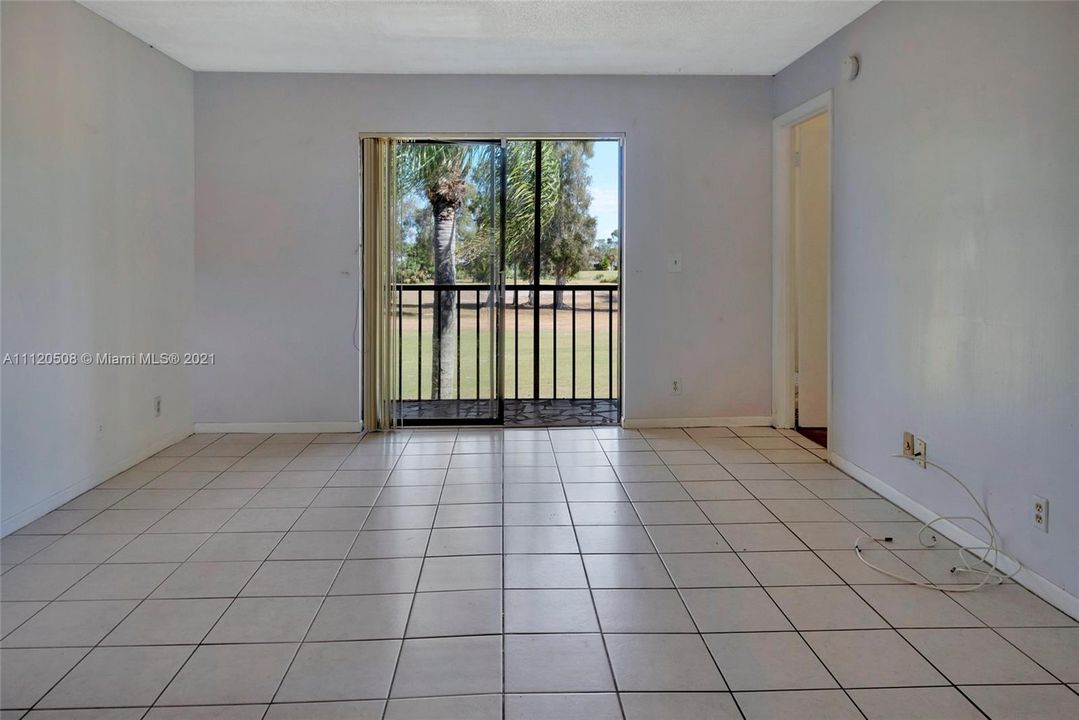 Living Room view towards porch