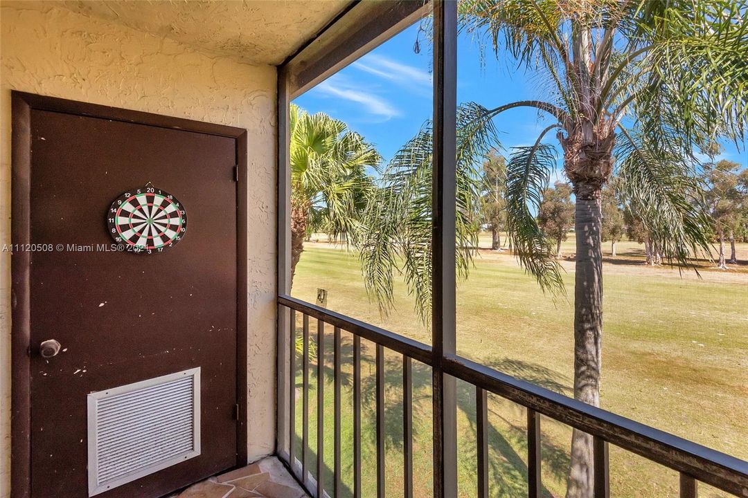 Covered Porch leading to storage closet