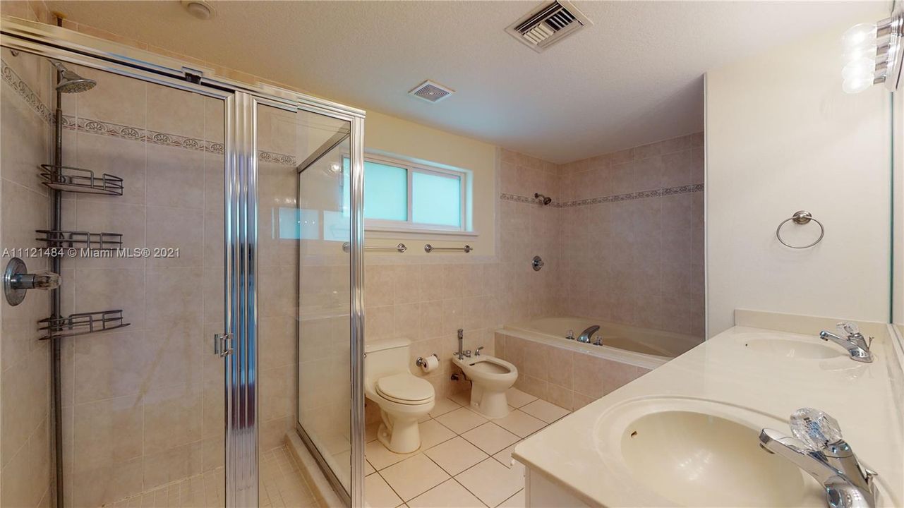 Master Bath with Shower and Separate Tub