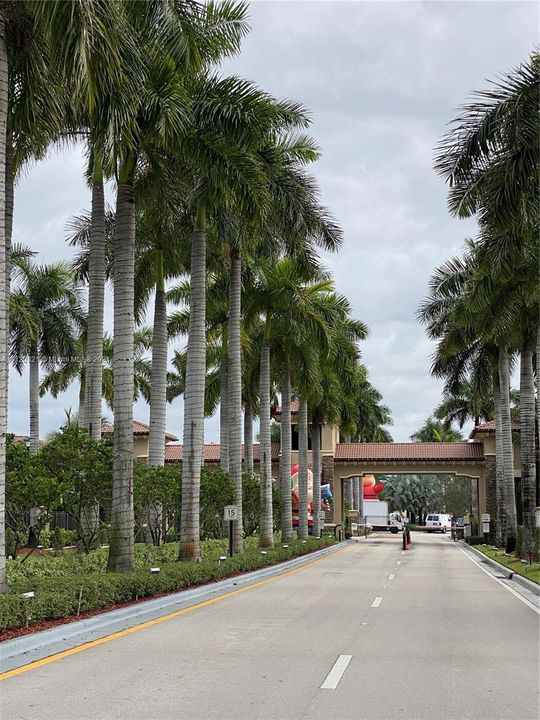 Main entrance. Gated community