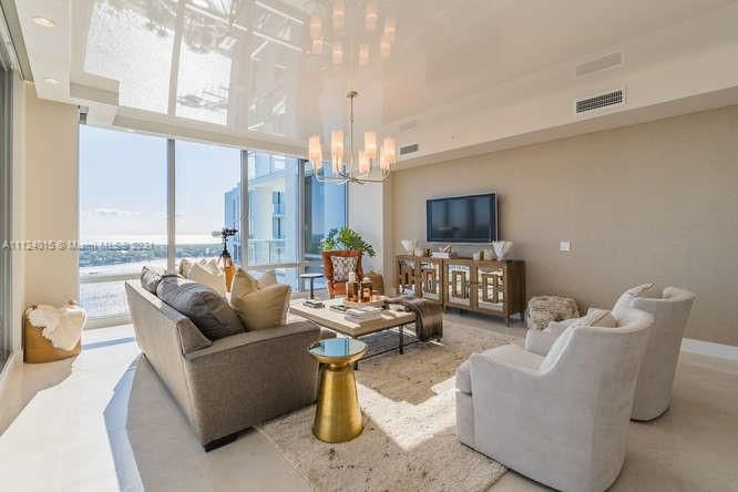 Living area overlooking Lake Worth and Atlantic Ocean