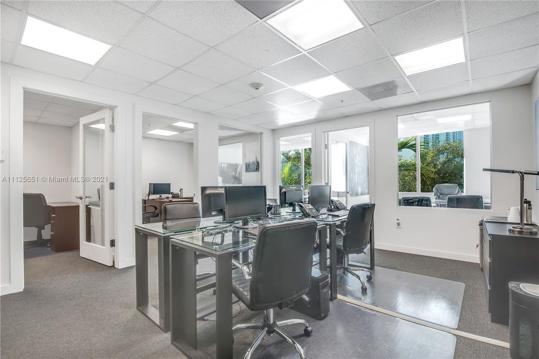 Great layout with privacy and natural light in each office