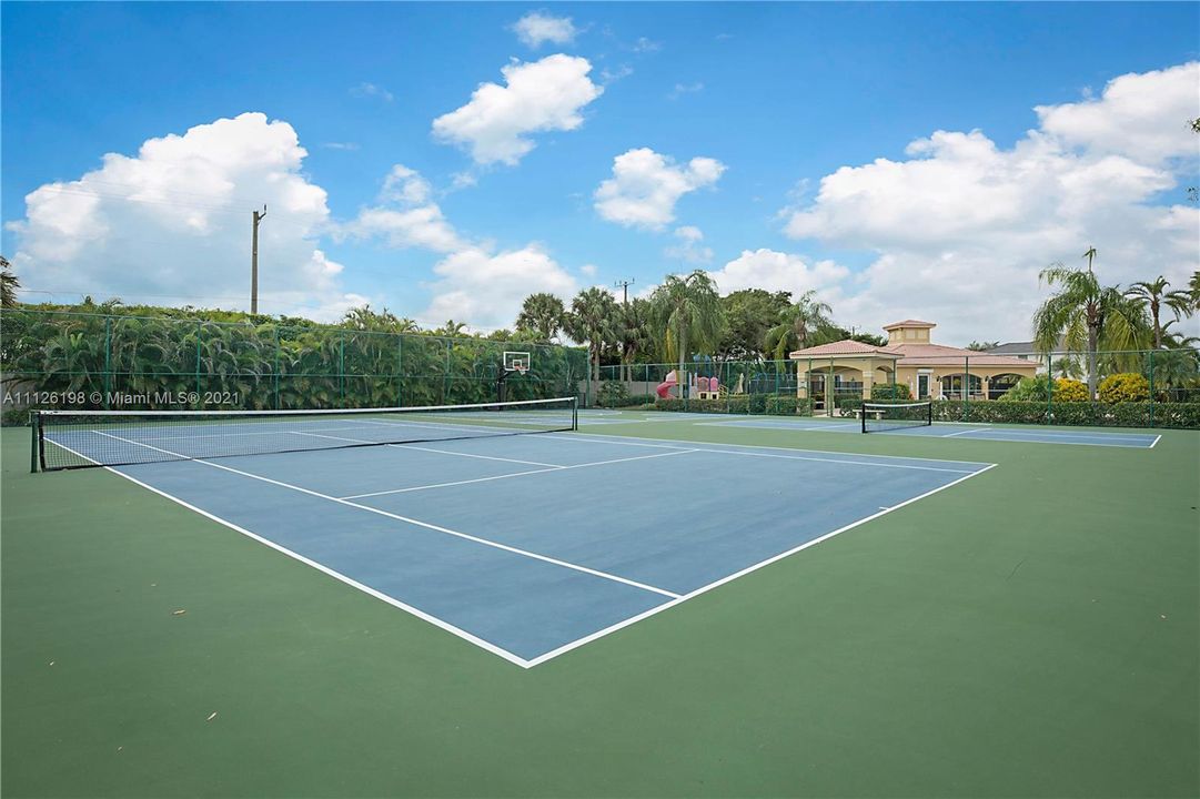 Community clubhouse with gym, lounge and kitchen area, pool, tennis, basketball & playground!