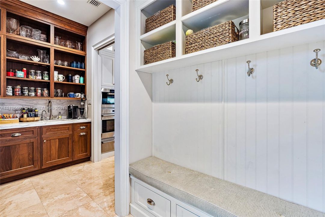 Mudroom and pantry room