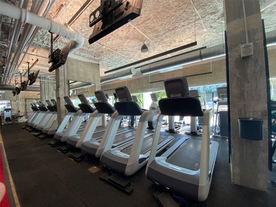 Lots of treadmills for you to stay in shape!