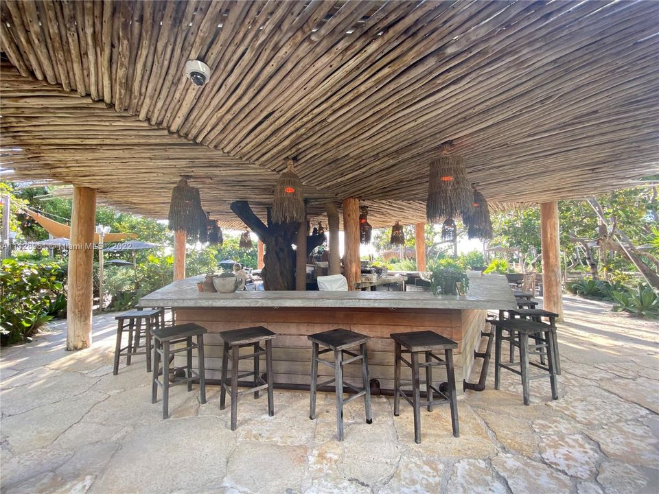 Did we mention the Tulum styles beach bar in the back yard?