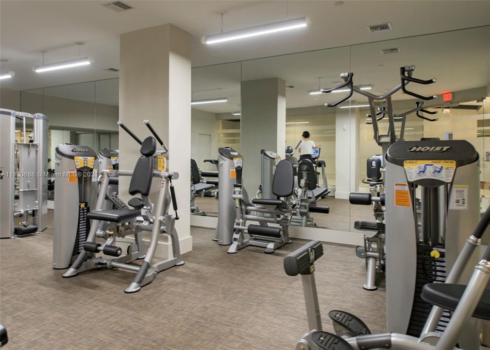 THE BUILDING HAS A GYM IN CASE YOU CAN'T GET TO THE MAIN SPA & FITNESS CENTER