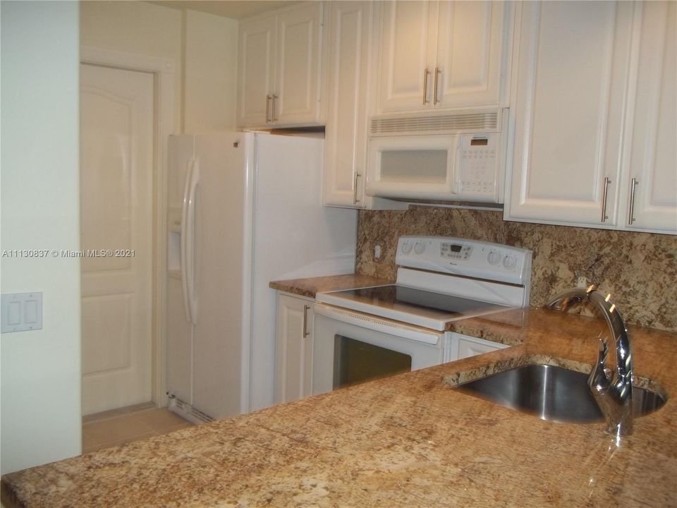 Kitchen with upgraded countertops